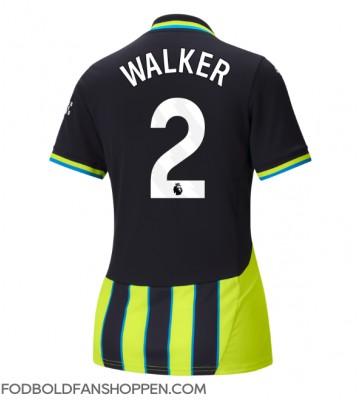 Manchester City Kyle Walker #2 Udebanetrøje Dame 2024-25 Kortærmet